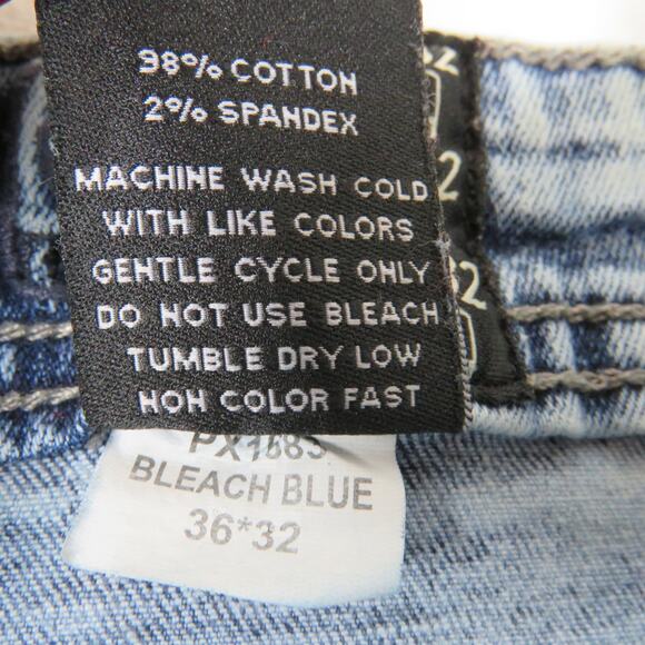 Y2k Track23 Men's Ripped Never Stop Graffiti Flames Graphic Jeans 36x32 - Picture 7 of 7